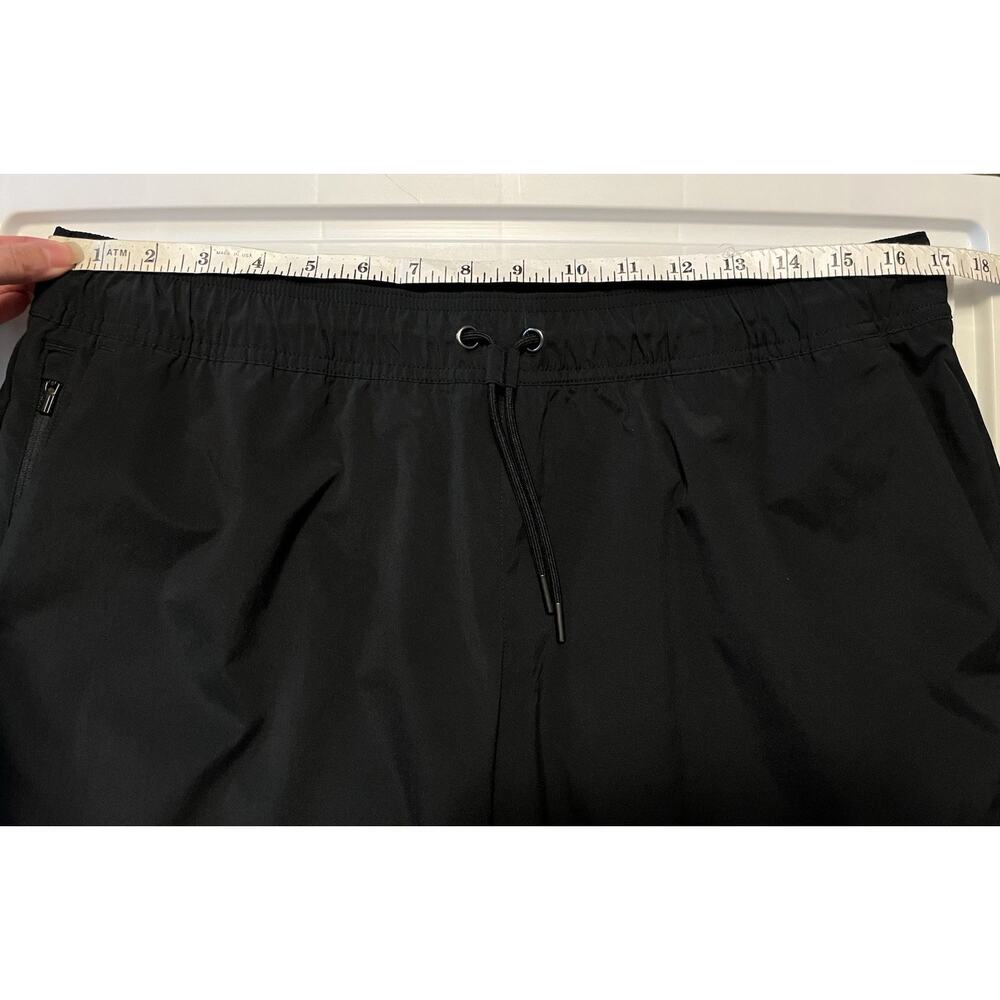 Athleta Midday Mid Rise Crop Poplin Pants Black 658011 Size Large Wide Leg - Picture 9 of 12